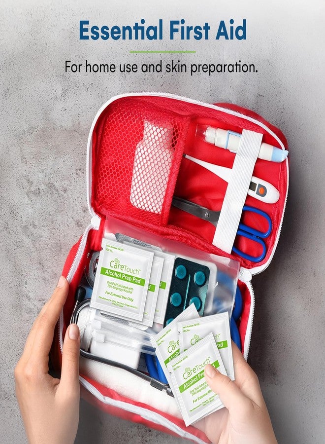 Care Touch Alcohol Wipes Individually Wrapped - Prep Pads with 70% Isopropyl Alcohol, Great for Home, Medical & First Aid Kits Sterilized, Antiseptic 2-Ply Swabs 400 Count - Image 2